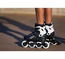 Роликовые коньки Powerslide Khaan Jr. SQD черные р-р 35-38, фото 3