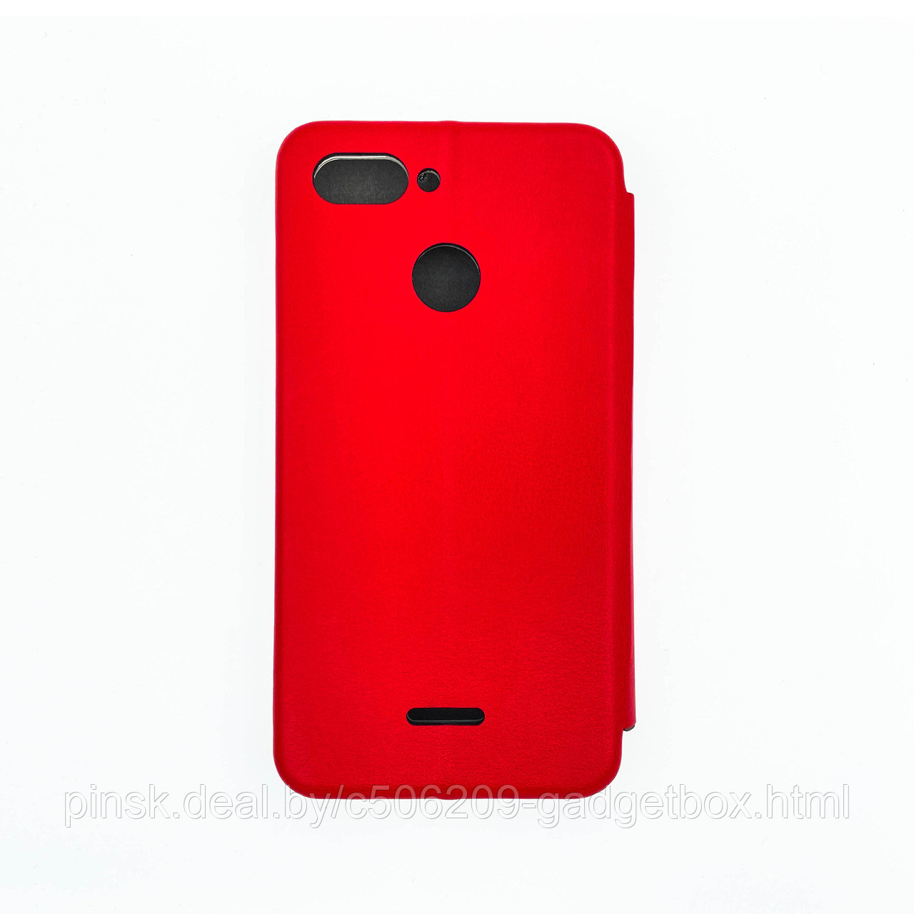 Чехол-книжка Flip Case для Xiaomi Redmi 6 Красный, экокожа - фото 2 - id-p130058960