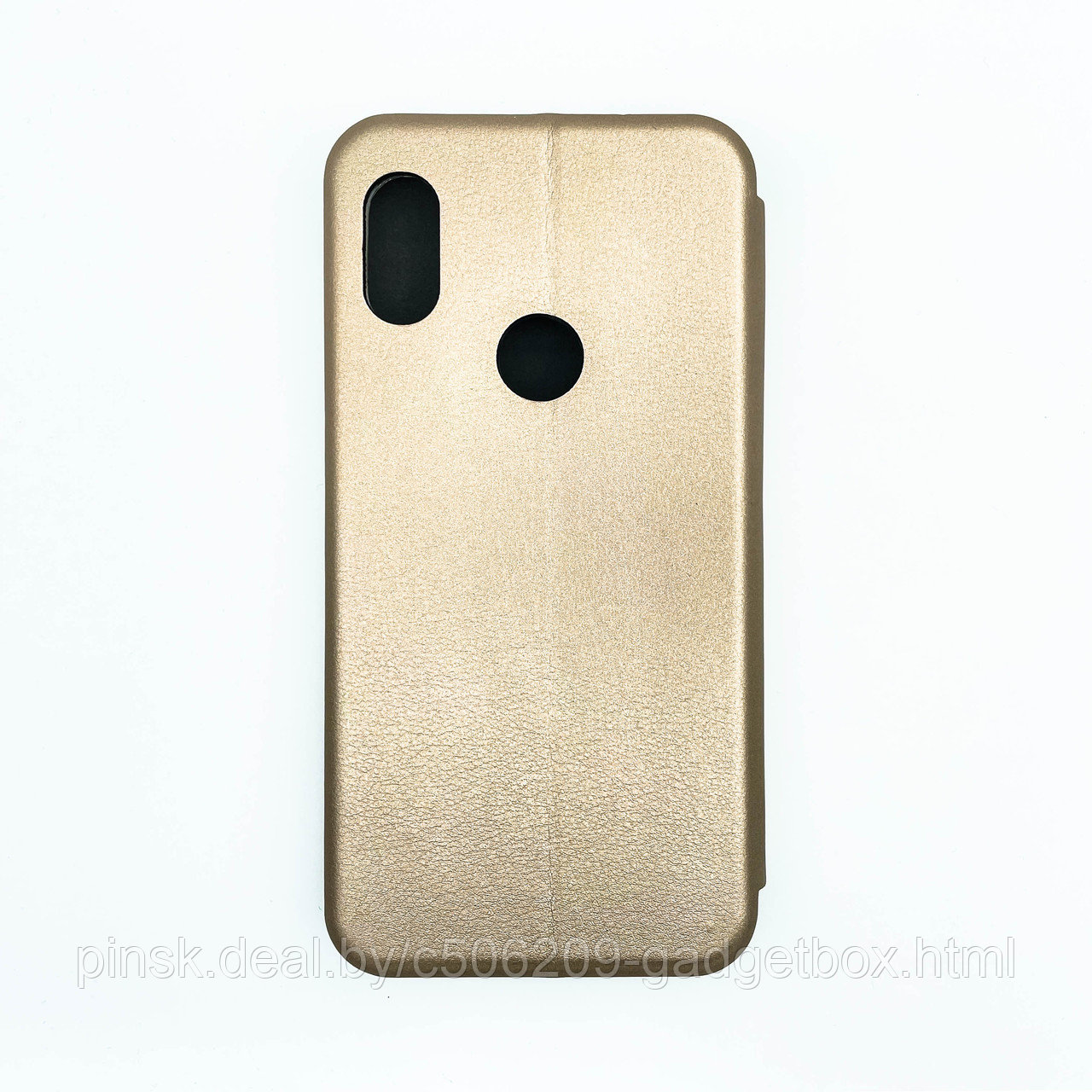 Чехол-книжка Flip Case для Xiaomi Redmi Note 6 Pro Золотой, экокожа - фото 2 - id-p130059002