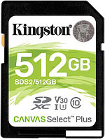 Карта памяти Kingston Canvas Select Plus SDXC 512GB