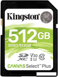 Карта памяти Kingston Canvas Select Plus SDXC 512GB