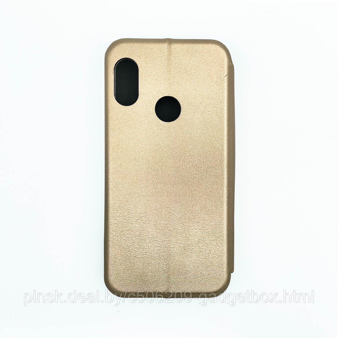 Чехол-книжка Flip Case для Xiaomi Redmi 6 Pro / Mi A2 Lite Золотой, экокожа - фото 2 - id-p130058966