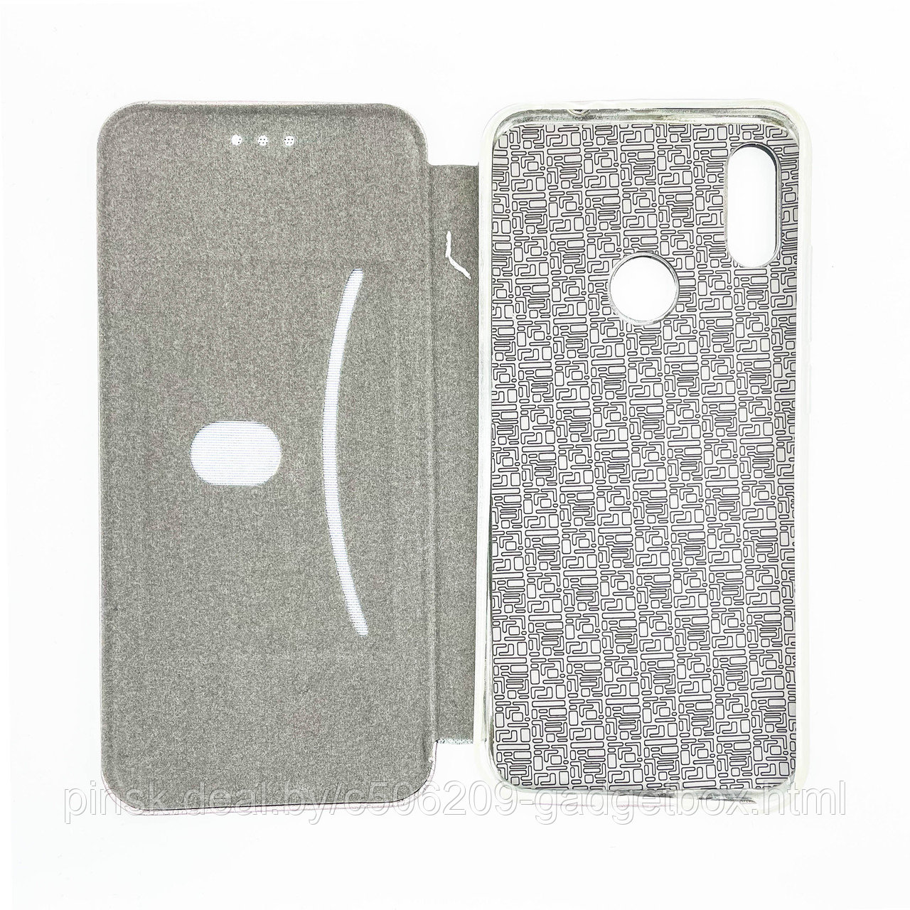 Чехол-книжка Flip Case для Xiaomi Redmi Note 7 / Redmi Note 7 Pro Серый, экокожа - фото 3 - id-p130059003