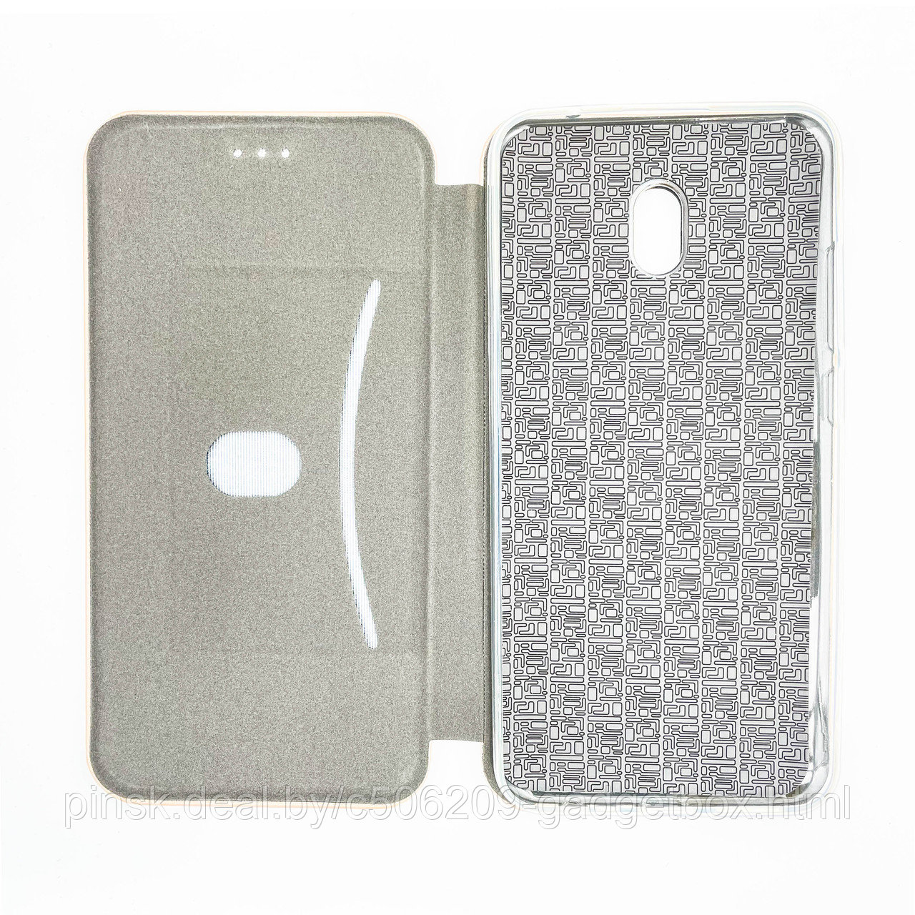 Чехол-книжка Flip Case для Xiaomi Redmi 8A Золотой, экокожа - фото 3 - id-p130058981