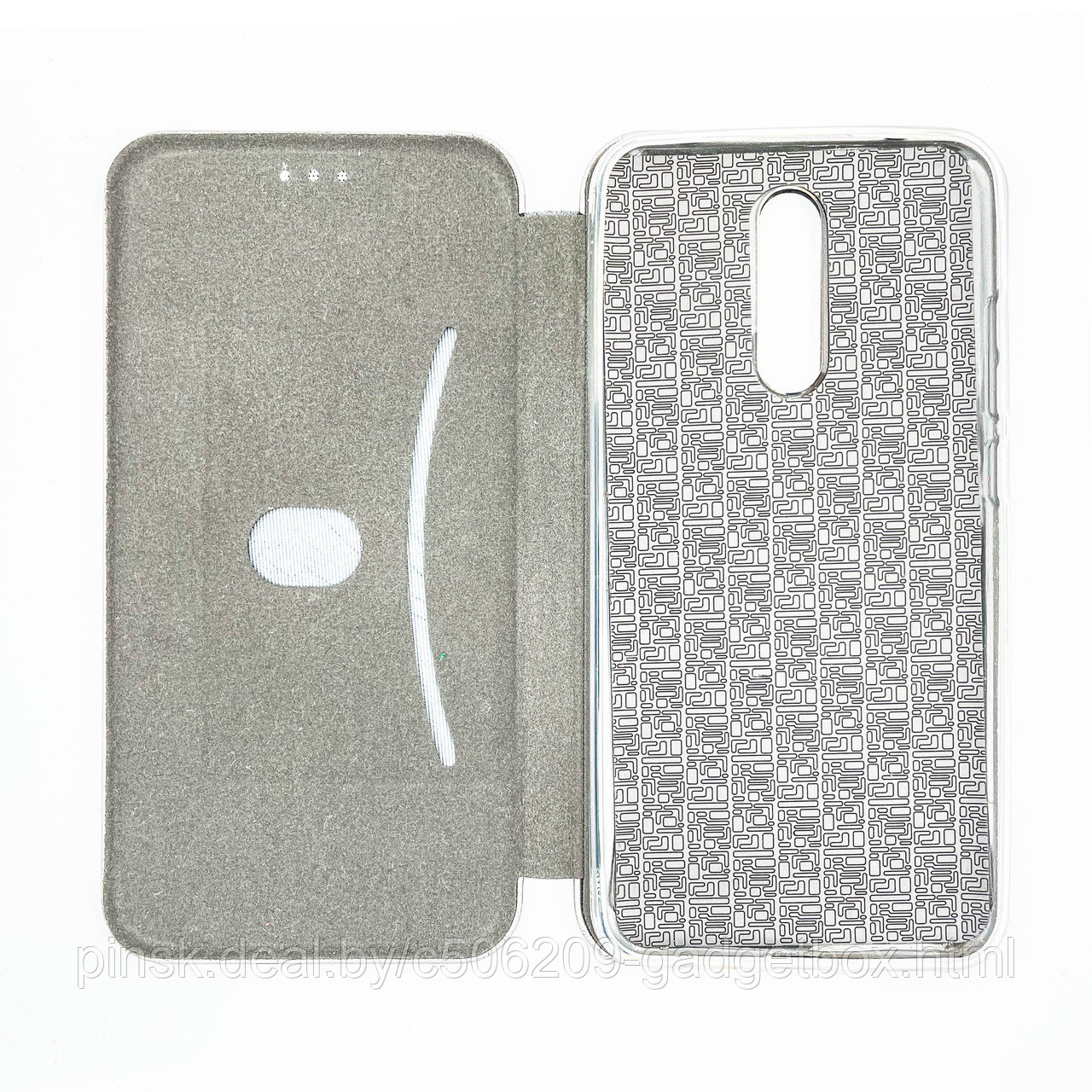 Чехол-книжка Flip Case для Xiaomi Redmi 8 Серый, экокожа - фото 3 - id-p130058977