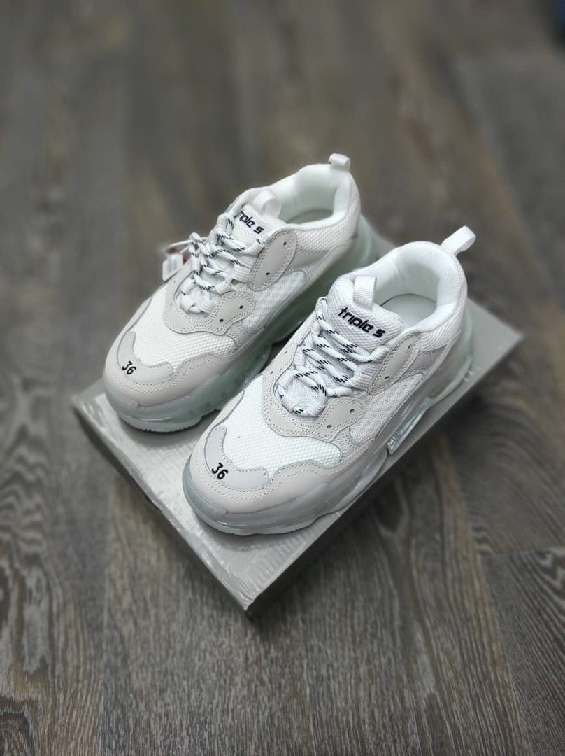 Кроссовки Balenciaga Triple S White Clear Sole - фото 6 - id-p152966729