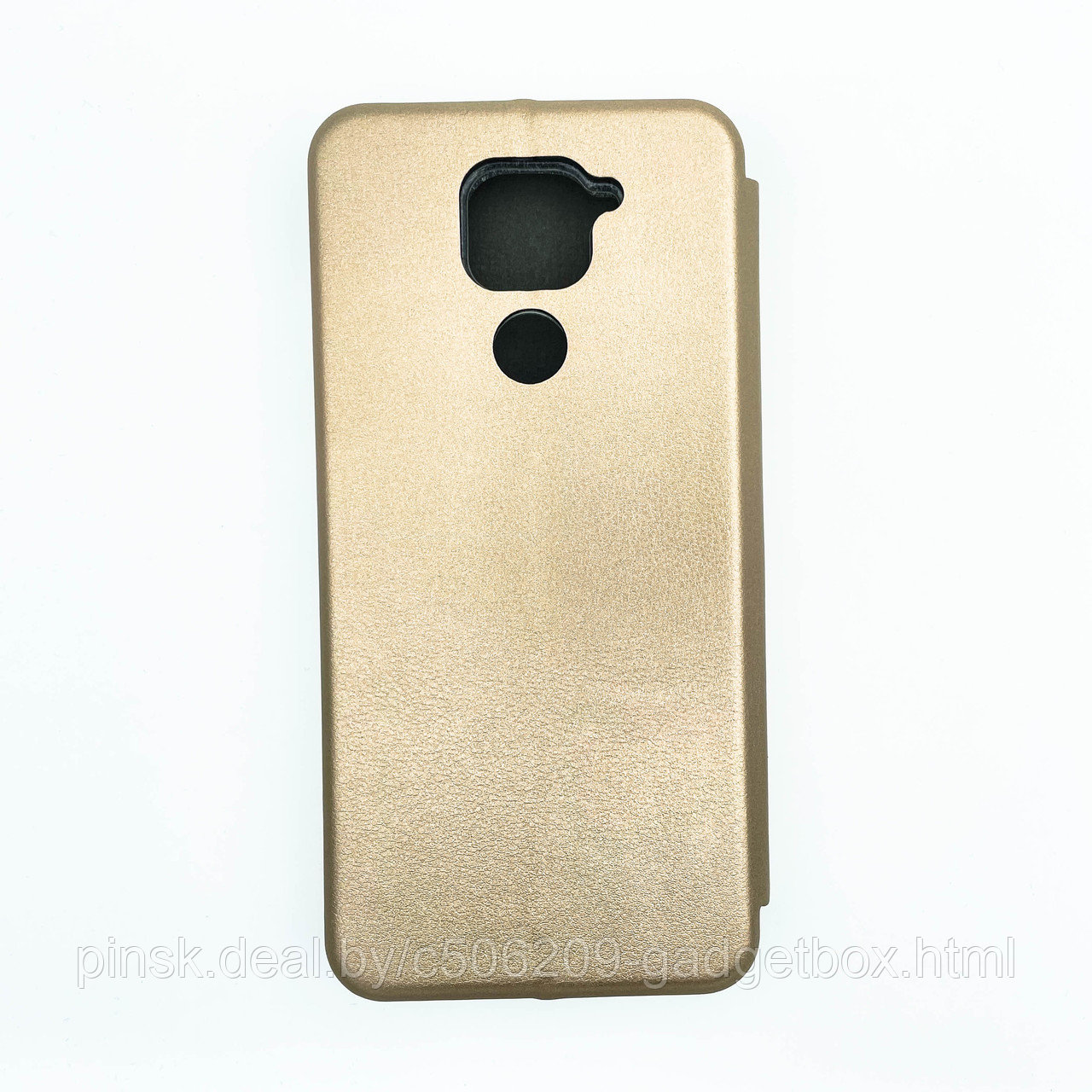 Чехол-книжка Flip Case для Xiaomi Redmi Note 9 Золотой, экокожа - фото 2 - id-p130059022