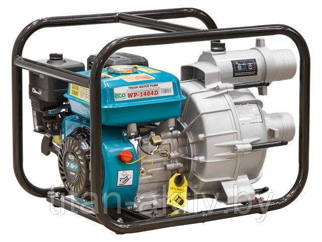 Мотопомпа бензиновая ECO WP-1404D (для загрязнённой воды, 5,2 кВт, 1400 л/мин, 3"") - фото 1 - id-p152978873
