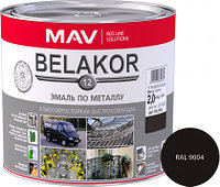 Эмаль по металлу атмосферостойкая быстросохнущая Belakor 12 (RAL 9004) черный 2.4 л.