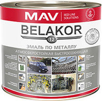 Эмаль по металлу атмосферостойкая быстросохнущая Belakor 12 (RAL 9004) черный 1 л.