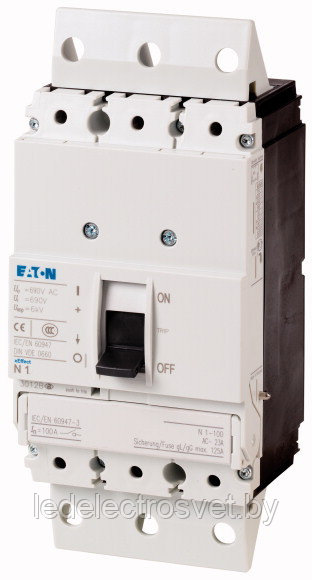 Выключатель нагрузки N1-100-SVE, 3P, 100A, 690VAC, тип 1-"+"-0, с возможностью дистанционного отключения, с