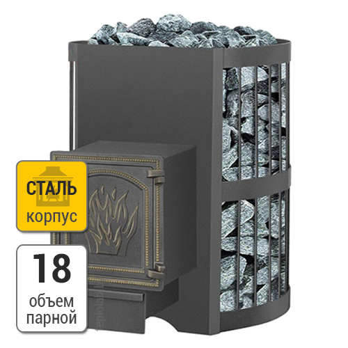 Везувий Скиф Стандарт 16 (ДТ-4) печь банная стальная с т/о