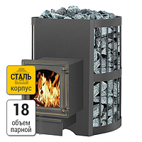 Везувий Скиф Стандарт 16 (ДТ-4С) печь банная стальная с т/о и стеклом