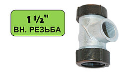 Обжимное соединение 47.9-51.5 мм. с зажимом с обеих сторон, ответвление с внутренней резьбой ("Гебо")( 1 1/2")
