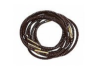 Резинки для волос DEWAL с серебряной нитью, коричневые midi (10шт)