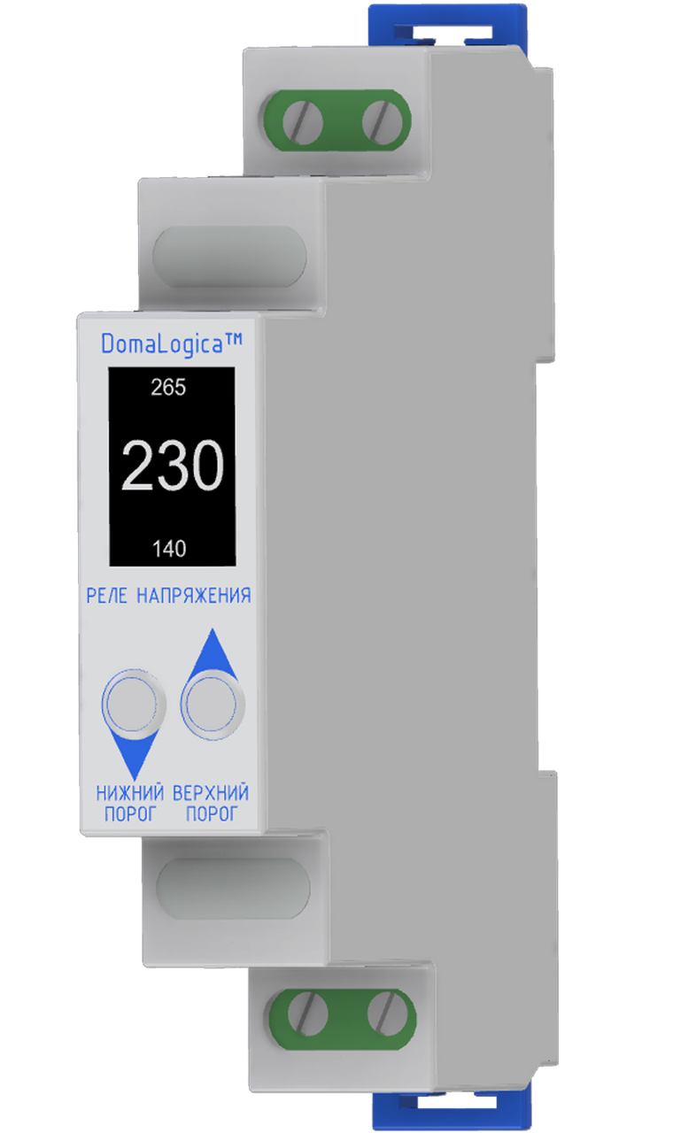 Реле напряжения Domalogica DL-16А-1Р, OLED дисплей