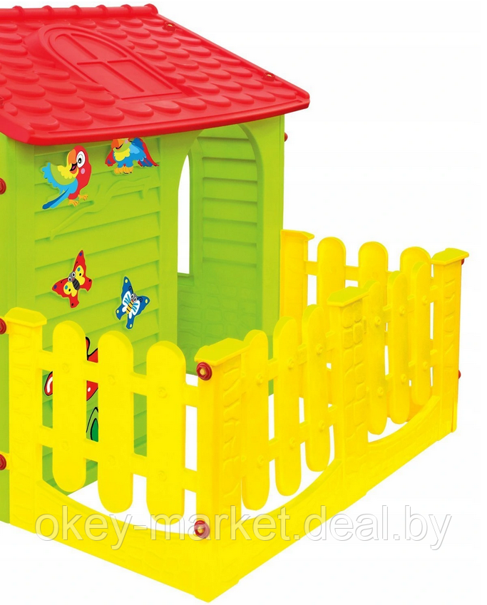 Детский игровой садовый домик Mochtoys 12242 с забором, столиком и стульчиком - фото 4 - id-p153037988