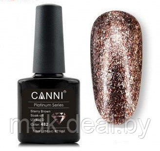 Гель-лак (шеллак) Canni Platinum №482 Starry Brown 7.3ml