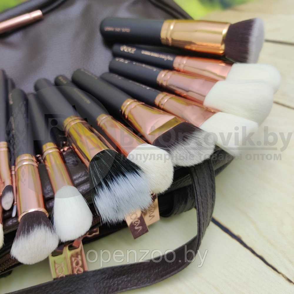 Сумка визажиста Zoeva Rose Golden Makeup Zoe Bag с набором кистей Brown (29 кистей) - фото 3 - id-p152476421