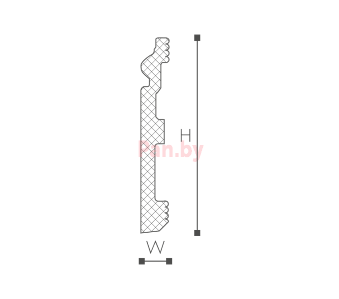 Плинтус напольный из полистирола уплотненного NMC Wallstyl FL2 - фото 2 - id-p50749533