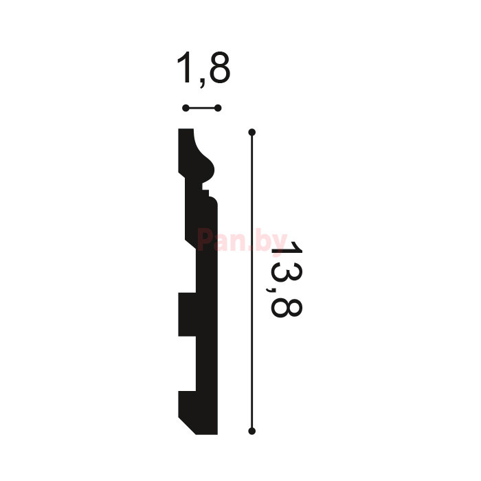 Плинтус напольный из дюрополимера Orac Decor SX118 - фото 2 - id-p45096650