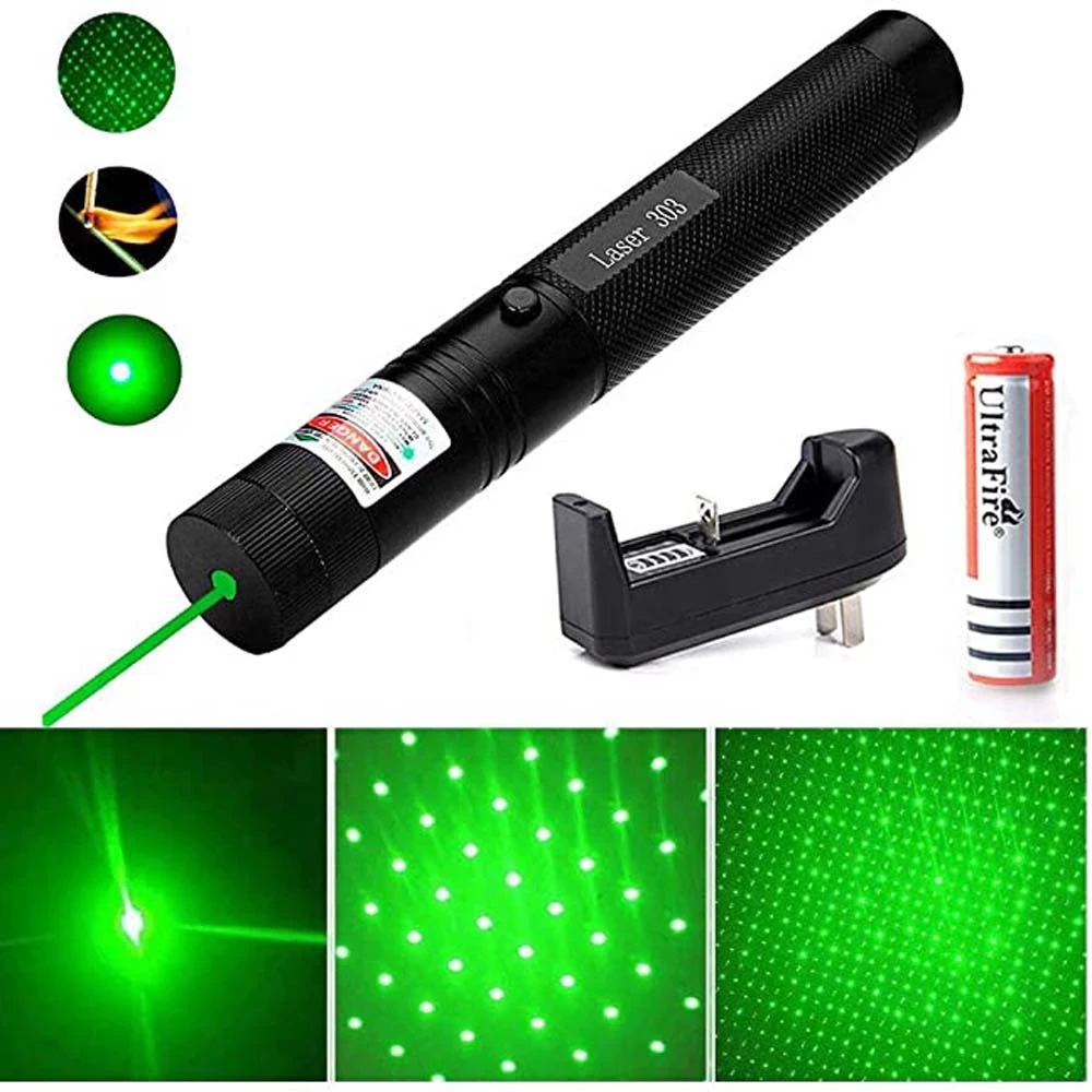 Лазерная указка Green Laser Pointer 303 с ключами