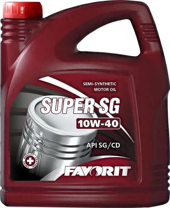 Моторное масло FAVORIT 54759 Super SG 10W-40 API SG/CD 4,5л - фото 1 - id-p153079711