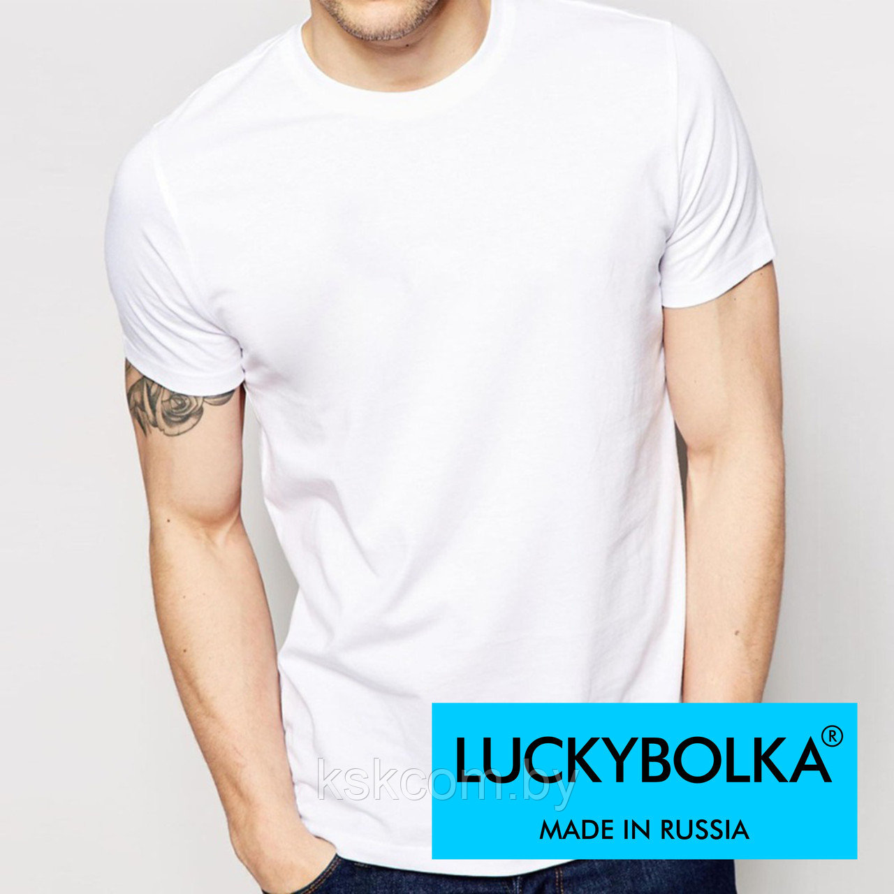 Футболка мужская "Luckybolka". Размер 42 (2XS) - фото 1 - id-p135193397