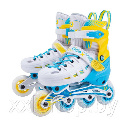Коньки роликовые раздвижные Ridex Twist (желтый) р-р 39-42, фото 2