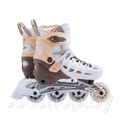 Коньки роликовые раздвижные Ridex Twist (коричневый) р-р 39-42, фото 2
