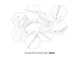 20*24 Calacatta white hex (25/0,92)