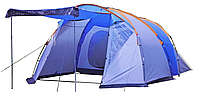 Палатка туристическая 4-х местная с тамбуром, lanyu 1802 (510х300х185см)
