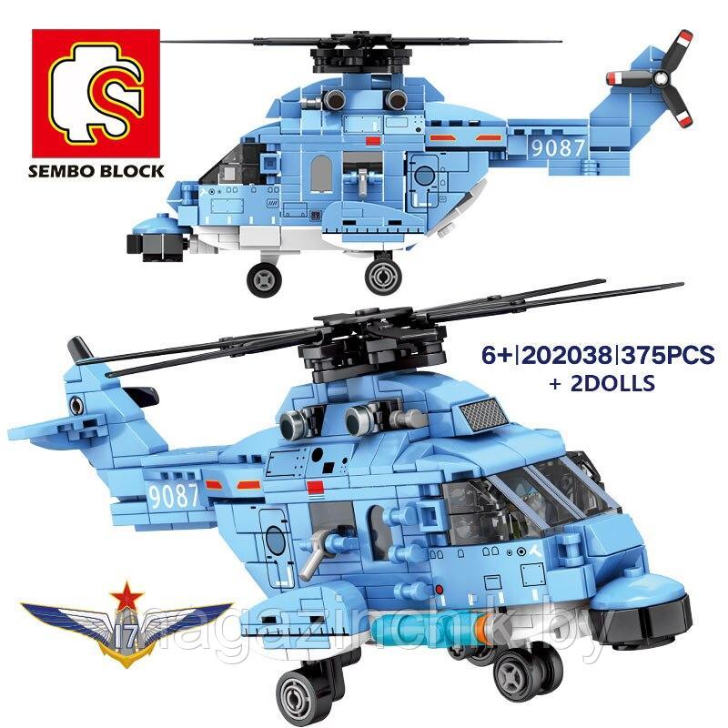 Конструктор Боевой вертолет Sembo 202038, 375 дет., аналог Лего - фото 6 - id-p153102399