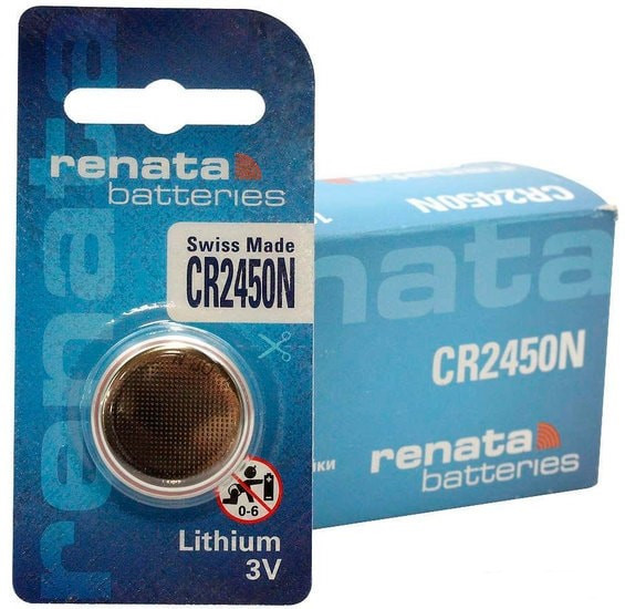 Батарейка (элемент питания) литиевая дисковая Renata CR2450N, 3V, 540mAh - фото 3 - id-p153105680