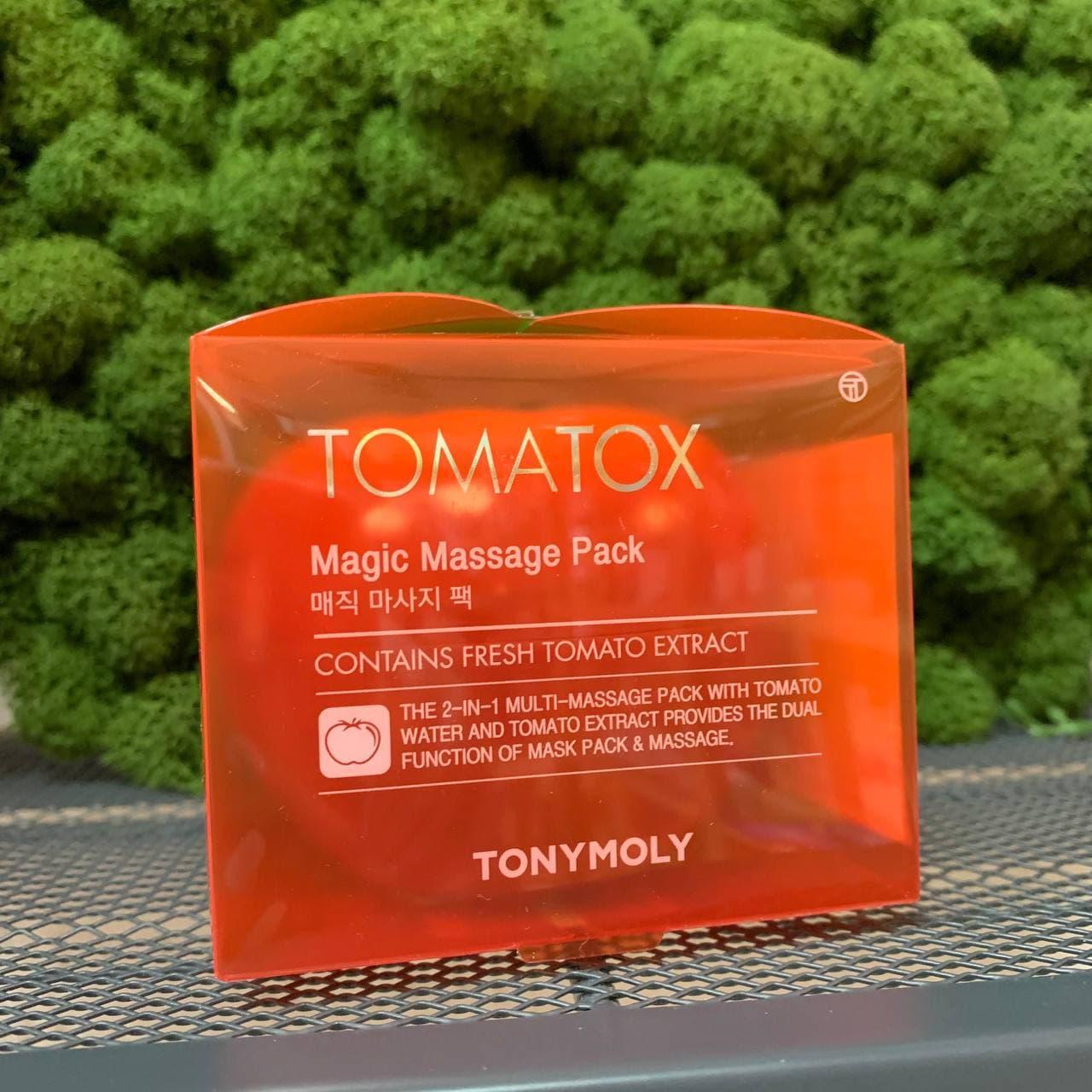 Осветляющая томатная маска Tony Moly Tomatox Magic White Massage Pack, 100мл - фото 3 - id-p153107396