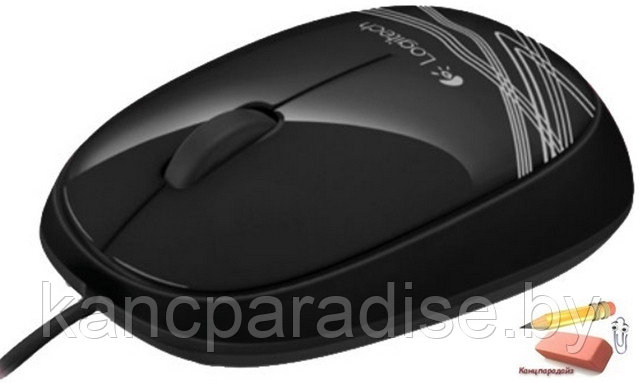 Мышь Logitech Corded Mouse M105-Black, проводная, черная, арт.910-002943 - фото 2 - id-p153111748