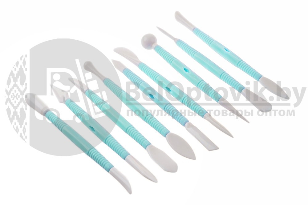 Инструменты для мастики (декорирования, украшения торта), 16 наконечников Нежно голубые - фото 4 - id-p93849446