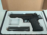 Пистолет игрушечный металлический с глушителем K-111S, фото 3