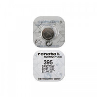 Батарейка (элемент питания) cеребряно-цинковая Renata 395 (399) (SR927SW), 1.55V, 55mAh