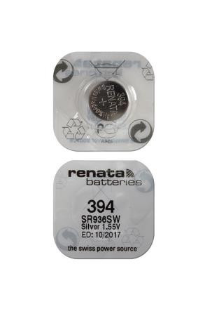 Батарейка (элемент питания) cеребряно-цинковая Renata 394 (SR936SW), 1.55V, 80mAh - фото 1 - id-p153148584