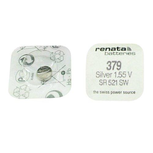 Батарейка (элемент питания) cеребряно-цинковая Renata 379 (SR521SW), 1.55V, 16mAh - фото 2 - id-p153149325