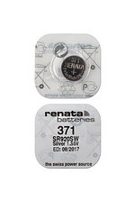 Батарейка (элемент питания) cеребряно-цинковая Renata 371 (SR920SW), 1.55V, 35mAh
