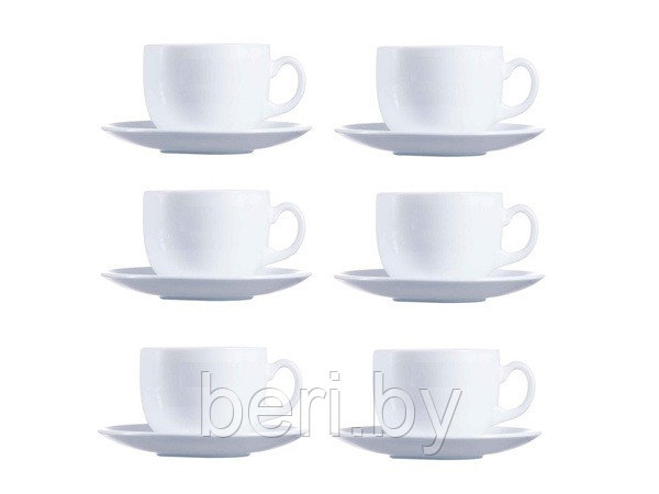 P6433 Чайный сервиз Luminarc Essence, 12 предметов, 6 персон, набор кружек с блюдцами, 6х220 мл - фото 2 - id-p153153688
