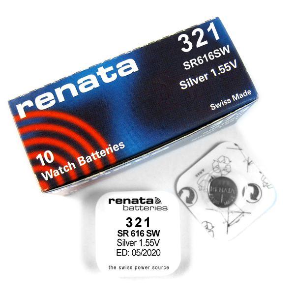 Батарейка (элемент питания) cеребряно-цинковая Renata 321 (SR616SW), 1.55V, 14,5mAh - фото 3 - id-p153154769