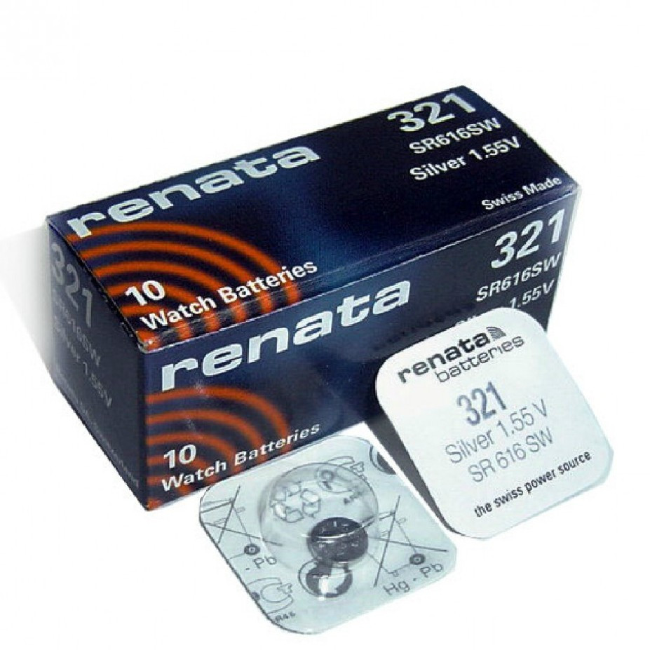 Батарейка (элемент питания) cеребряно-цинковая Renata 321 (SR616SW), 1.55V, 14,5mAh - фото 2 - id-p153154769