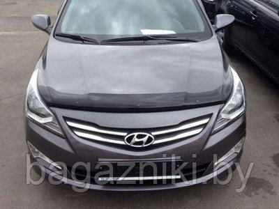 Дефлектор капота SIM Hyundai Solaris / Accent с 2010. РАСПРОДАЖА - фото 2 - id-p153158056