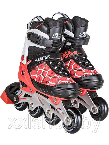Раздвижные роликовые коньки Tech Team T-Rex 2021 red р-р 33-36, фото 2