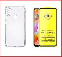 Чехол-накладка + защитное стекло 9D для Samsung Galaxy A11 SM-A115 / M11