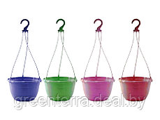 Цветные подвесные пластиковые формованные кашпо 3,5л, фото 2