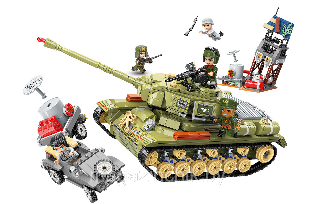 Конструктор Тяжёлый танковый корпус Qman 21014, 858 дет., аналог Лего - фото 5 - id-p153175208